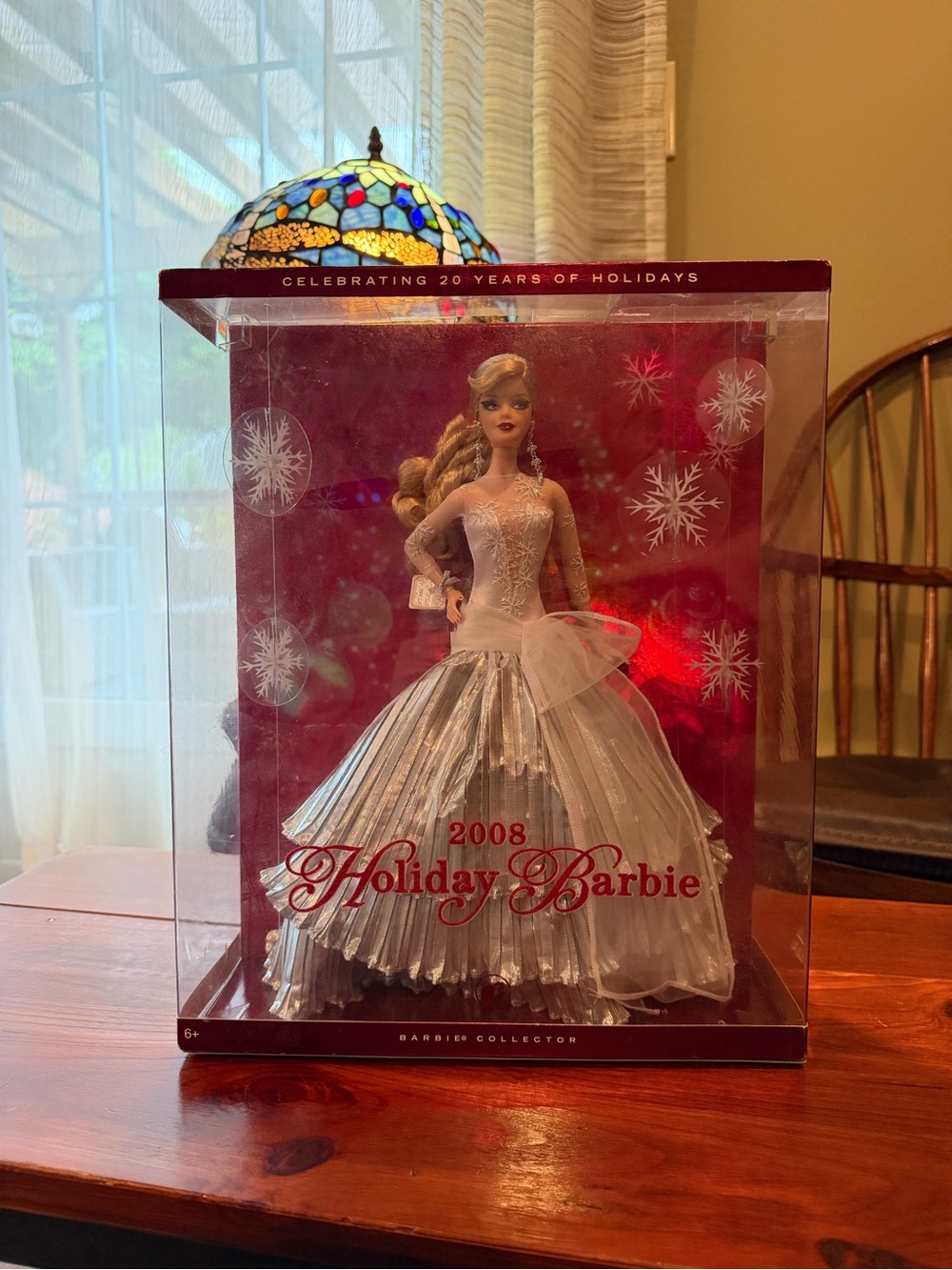 2008 Barbie Holiday Collector Doll in Silver Gown